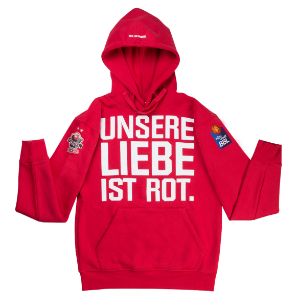 Hoodie "UNSERE LIEBE IST ROT" Herren