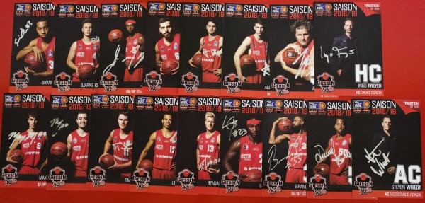 Autogrammkarten-Set Saison 2018/19 inkl. Unterschriften
